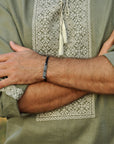 Vyshyvanka for man with natural material in khaki color