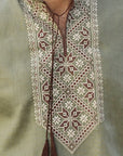Men's military-style embroidered shirt