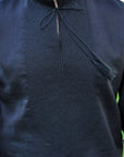 Black Men’s Linen Vyshyvanka with Black-on-Black Embroidery