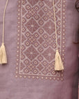 Embroidered men's shirt with slavic ornaments