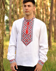 Traditional ukrainian embroidered men`s shirt - vyshyvanka